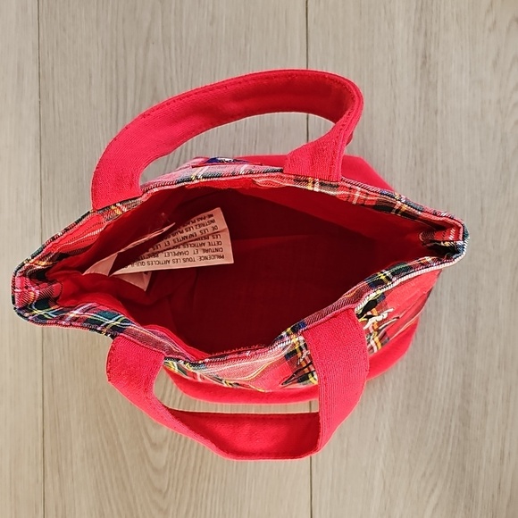 Vintage Disney Store Plaid Mickey & Minnie Mouse Hoola Hoop Small Handbag - Picture 13 of 17